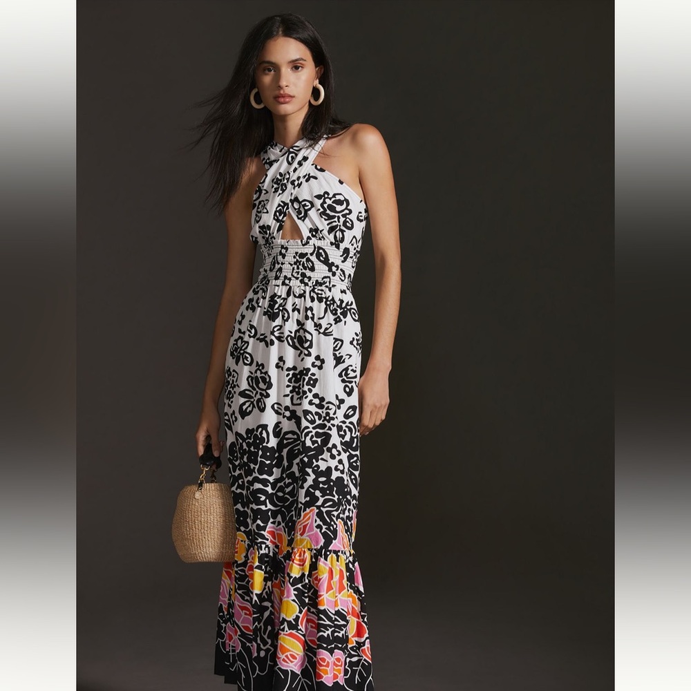 Beautiful Anthropologie plenty by Tracy Reese maxi dress medium, sold out!! NWOT